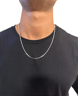 Corrente Piastrine 60cm 2mm Prata 925 Legitima