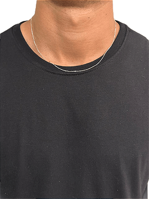 Corrente Cartier 50cm 1mm Prata 925 Legitima
