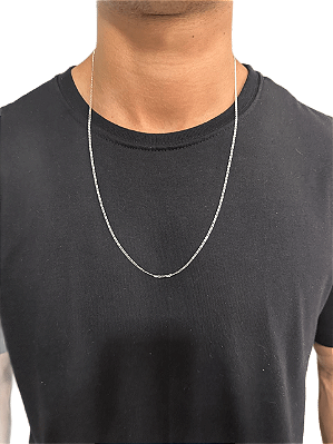 Corrente Veneziana 70cm 1mm Prata 925 Legitima