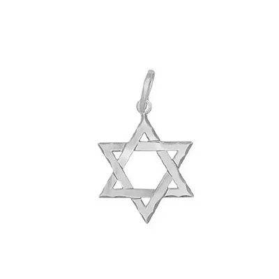 Pingente Estrela De Davi 12mm X 20mm prata 925 legítima