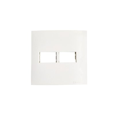 Placa 4x4 – 2 Postos Retangulares – Branco