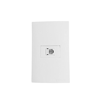 Tomada para Telefone  RJ 11 4v com Placa 4x2– Branco