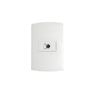 Tomada para Telefone RJ11 4V com placa padrão 4x2 – Branco