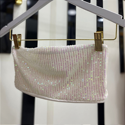 TOP FAIXA PAETÊ BRANCO