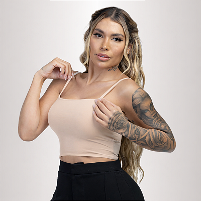 TOP CROPPED ALÇA NUDE