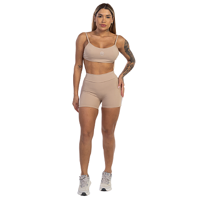 CONJUNTO TOP E SHORT CURTO NUDE