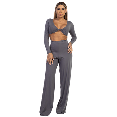 CONJUNTO BABI PANTALONA CINZA