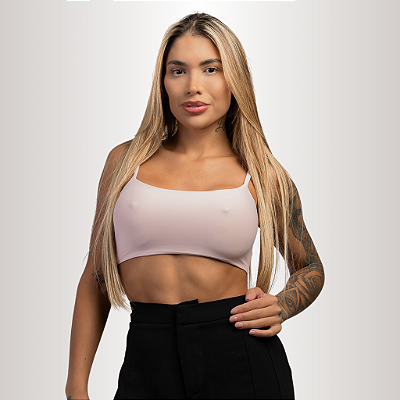TOP CURTO COM ALÇA ROSA BEBÊ