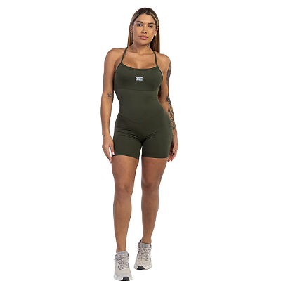 MACAQUINHO SHORT CURTO VERDE MILITAR