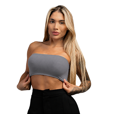 TOP FAIXA CINZA