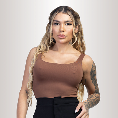 BODY ALÇA MARROM