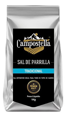 Sal De Parrilla Campostella 1kg Premium Para Churrasco