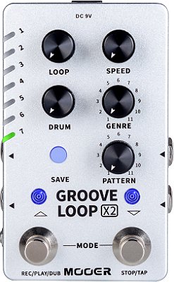 Pedal de loop e drum machine Mooer Groove Loop X2 - M721