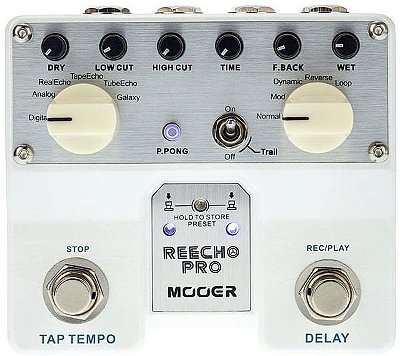 Delay Avançado – Mooer Twin Reecho Pro – TDL1 - 6 Tipos e 4 Modos