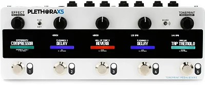 Pedalboard TonePrint com vários efeitos e 5 footswitches MASH - TC Electronic Plethora X5