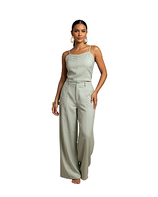 Conjunto de Calça Verde Elegante