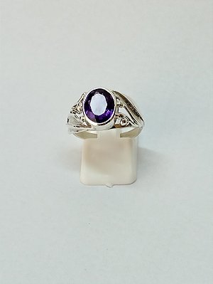 Anel Ametista Facetada