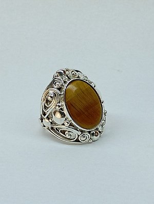 Anel Olho de Tigre Vintage