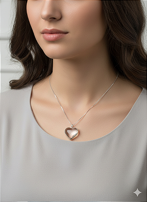 Colar Coração de Cristal