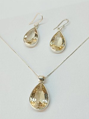 Conjunto Citrino Gota Mix