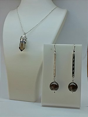 Conjunto Quartzo Fumê Longo