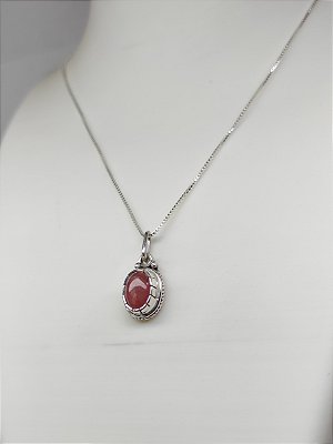 Pingente Minimalista Rodocrosita