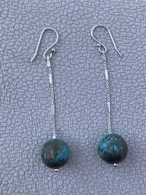 Brinco Turquesa Bola