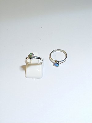 Anéis Abalone Minimalista