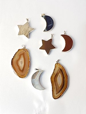 Pingentes Agatas Fatiadas