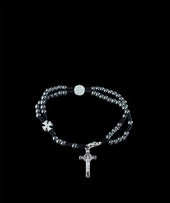 Pulseira terço hematita