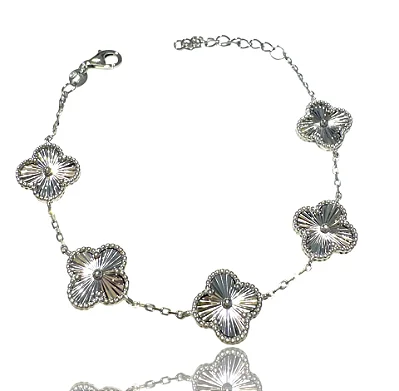 Pulseira trevo aço