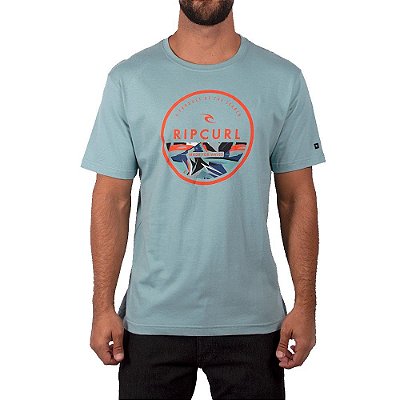 Camiseta Rip Curl Corp Yard Tee Masculina Azul Claro