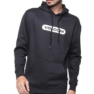 Moletom Volcom Fechado New Euro Masculino Preto