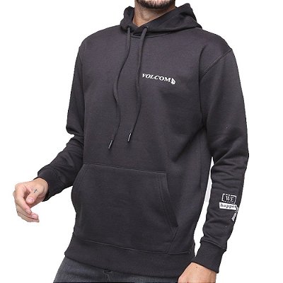 Moletom Volcom Fechado Texture Masculino Preto