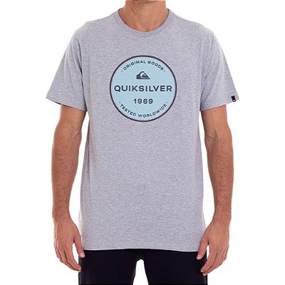 Camiseta Quiksilver Go Around Masculina Cinza Mescla