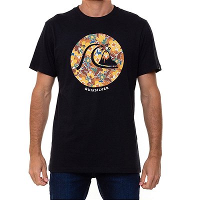 Camiseta Quiksilver Bubble Jam Masculina Preto