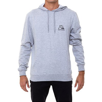 Moletom Quiksilver Fechado Logo Chest Masculino Cinza