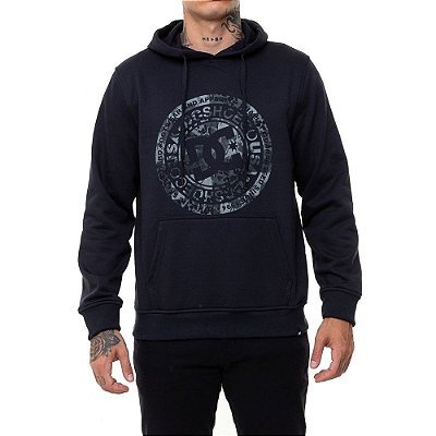 Moletom DC Shoes Fechado Camo Circle Star Masculino Preto