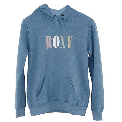 Moletom Roxy Fechado Indian Poem Feminino Azul Claro