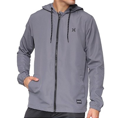 Jaqueta Hurley Windbreaker First Masculina Cinza