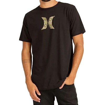 Camiseta Hurley Silk Icon Geo Masculina Preto