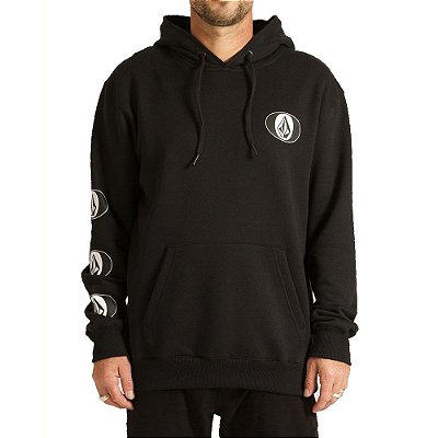 Moletom Volcom Fechado Stone Stack Masculino Preto