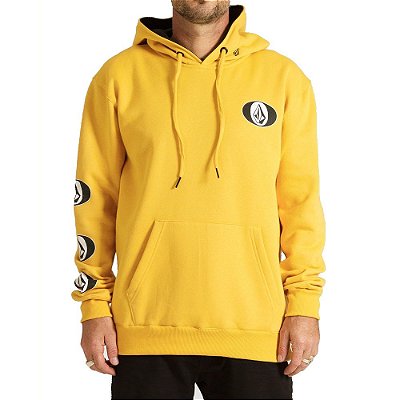 Moletom Volcom Fechado Stone Stack Masculino Amarelo
