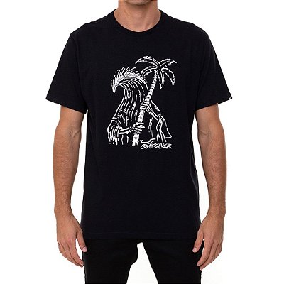 Camiseta Quiksilver Head On Masculina Preto