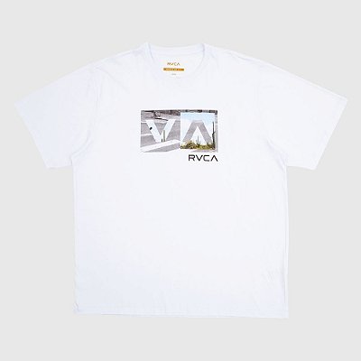 Camiseta RVCA Balance Box Plus Size Masculina Branco