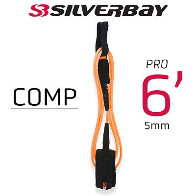 Leash Silverbay Pro Comp 6' 5mm Laranja