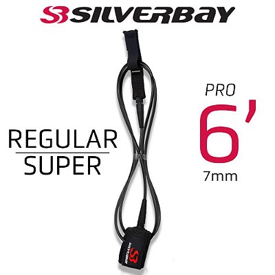 Leash Silverbay Pro Regular Super 6' 7mm Preto