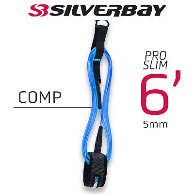 Leash Silverbay Pro Slim Comp 6' 5mm Azul