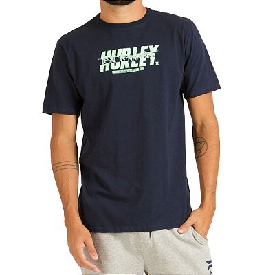 Camiseta Hurley Silk Photo CZ6072 Masculina Azul Marinho