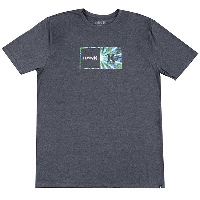 Camiseta Hurley Silk Oversize Effect Masculina Preto Mescla